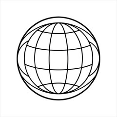 Simple Globe Vector for International Concepts