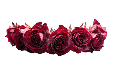 PNG crown of red roses available on transparent background