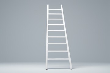 a close up of a ladder leaning against a wall