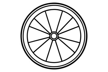 Bicycle Wheel Outline Icon, Bicycle Wheel SVG Design