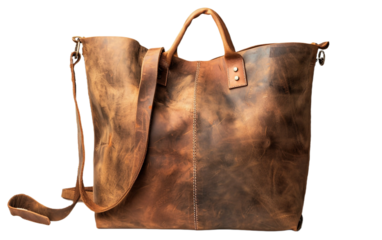 Hipster Leather Tote on transparent background.PNG