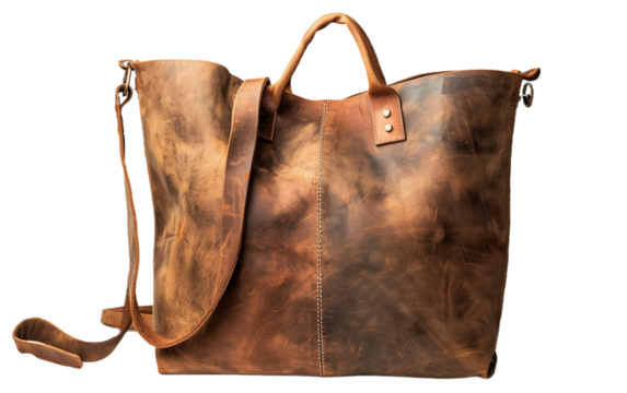 Hipster Leather Tote on transparent background.PNG