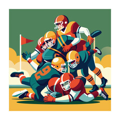 American football vector illustration