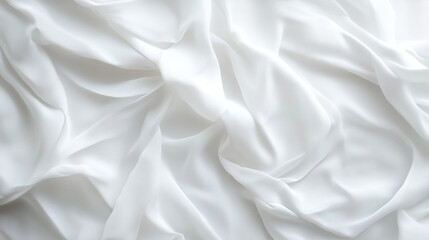 Obraz premium Soft white fabric draped elegantly on a simple surface creates a serene atmosphere