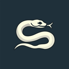 Vector snake icon. Symbol of 2025 year snake. Snake logo. Stylish snake icon. Vector illustration.
