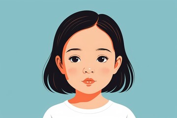 there is a cartoon of a girl with a toothbrush in her mouth