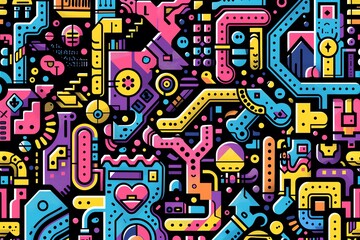 Abstract colorful geometric pattern. (1)