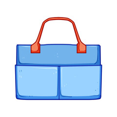 travel diaper bag cartoon. essentials storage, organizer waterproof, stylish multifunctional travel diaper bag sign. isolated symbol vector illustration