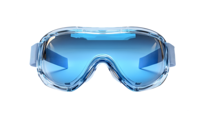 Protective clear blue safety png isolated on transparent background