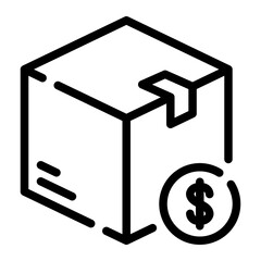 dollar line icon