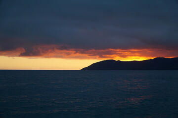 sunset over the sea costa brava spain
