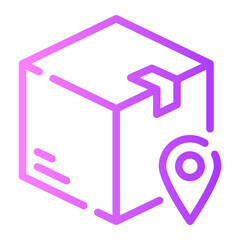 Obraz premium location gradient icon