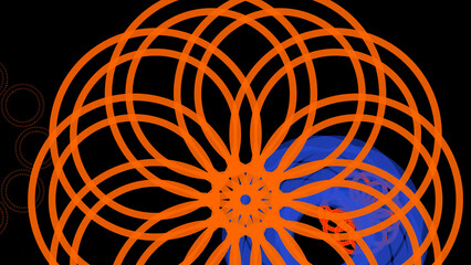 abstract orange swirl