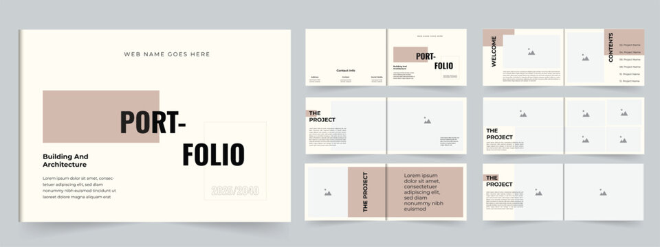 landscape portfolio design layout architecture portfolio template