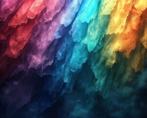 Naklejka premium Explore captivating diffused light effects creating a dynamic rainbow of brightness across smooth surfaces, an artistic rendering of color Discover the beauty of light as it dances with vibrant hues