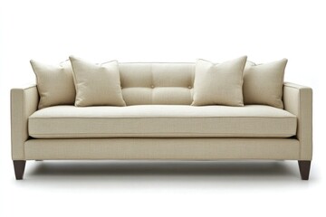 Fototapeta premium Elegant sofa with plush cushions, showcasing modern design and c