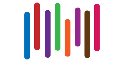 Abstract Colorful Bars, colorful felt pens.
