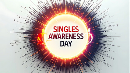 Celebrating Singles Awareness Day with a dynamic graphic design