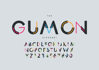 modern creative alphabet. Future fonts style. colorful Typography uppercase and lowercase fonts. vector illustration
