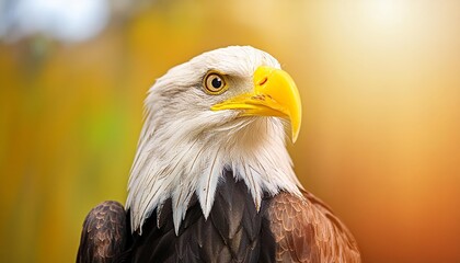 Obraz premium Bald eagle close up. Bird of red list