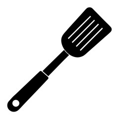 Spatula icon silhouette vector art illustration
