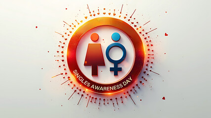 Celebrating Singles Awareness Day with a dynamic graphic design