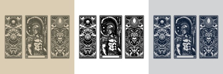 iconic spartan playing card tattoo design