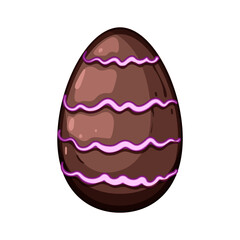 hollow chocolate egg cartoon. sweet dessert, shell foil, gift hunt hollow chocolate egg sign. isolated symbol vector illustration