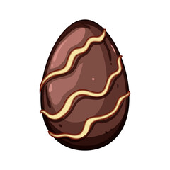 shell chocolate egg cartoon. foil gift, hunt bunny, festive gourmet shell chocolate egg sign. isolated symbol vector illustration
