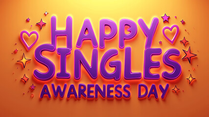 Celebrating Singles Awareness Day with a dynamic graphic design