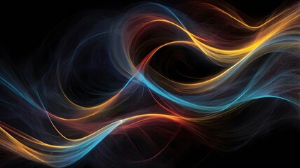 Obraz premium Colorful Swirling Abstract Digital Art