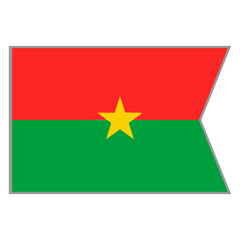 Burkina faso flag vector design and illustration , National flag country with original color, Pennon flag