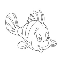 Flounder’s Oceanic line art