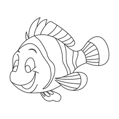Flounder’s Oceanic line art