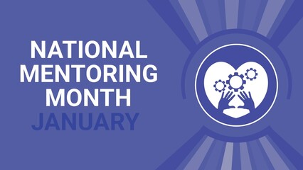 National Mentoring Month january web banner design illustration 