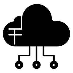 cloud computing concept. silhouette