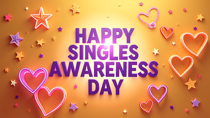 Celebrating Singles Awareness Day with a dynamic graphic design