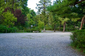 Garden in the precincts of Zenkoji Temple in Nagano