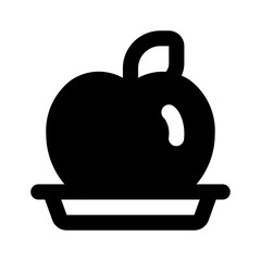Vegetarian Simple Glyph Icon. Single icon, glyph vector icon