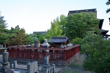 Scenery of graves in Zenkoji Temple precincts