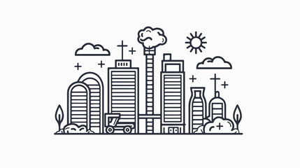 Fototapeta premium Biomass Energy and Technology Icon for Sustainable Solutions in Renewable Energy Sector