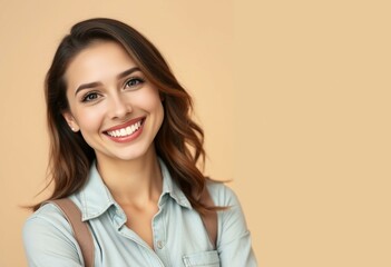 Fototapeta premium Female portrait with a relaxed posture and a kind face