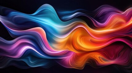 Obraz premium Colorful and Vibrant Abstract Fluid Background Design