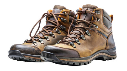 old boots isolated on white