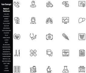 Set of Meddical and Healthcae icon