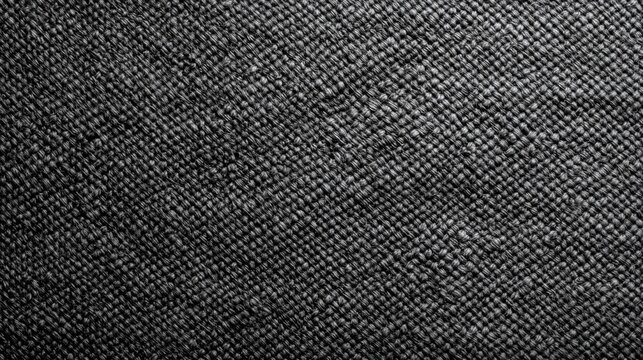 Flat texture of classic tweed fabric in monochrome shades of black, white, and gray