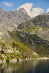 Artouste Lake. Ossau Valley. Located at almost 2000 meters above sea level, this Pyrenean lake...