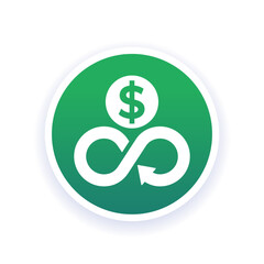 circular economy icon, vector design