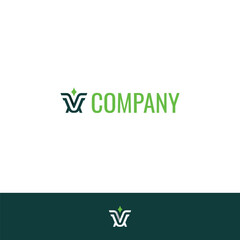 Fototapeta premium Initials V logo design, Initial Letter that represents science