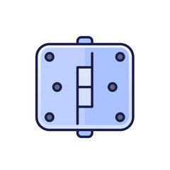 Hinge icon on white with outline